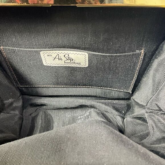 VINTAGE 60’s Leather Faux Snakeskin An Air Step Handbag - Picture 7 of 8